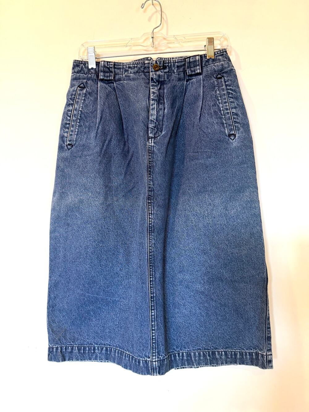 Vtg 90’s Liz Claiborne Knee Length Denim Skirt 12P Cottagecore 100% cotton